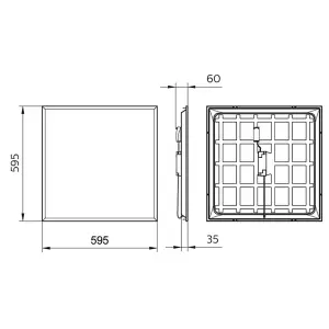 Philips LED Projectline Panel 6060 3200lm 4000K, OC