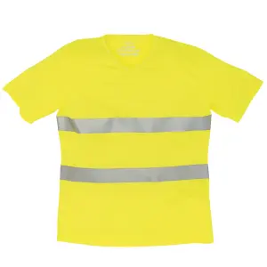 Yoko Mens Cool Weave Hi-Vis V Neck T-Shirt