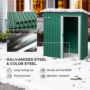 Brayle 5 ft. x 3 ft. Galvanised Steel Pent Storage Shed