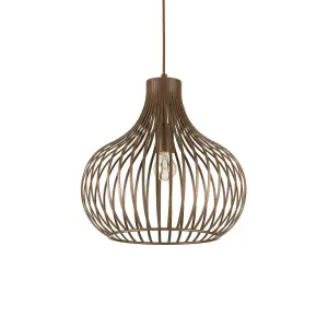 Luminosa Onion 1 Light Ceiling Pendant Brown