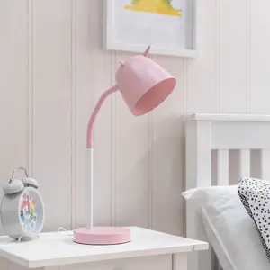 ValueLights Unicorn Table Lamp Desk Light Adjustable Flexi Neck Integrated LED Reading Light