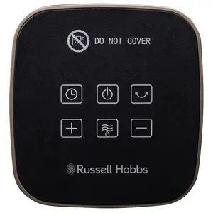 Russell Hobbs Electric Heater 2000W Low Energy Ceramic Portable Heater 24hr Timer Black & Gold 2 Year Guarantee RHCTH2002G