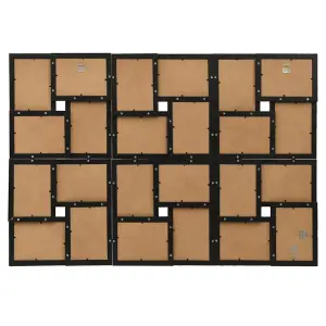 Berkfield Collage Photo Frame for 24x(13x18 cm) Picture Black MDF