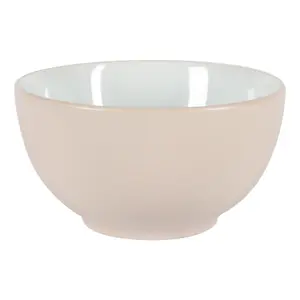 Nicola Spring - Stoneware Cereal Bowls - 14cm - Almond - Pack of 6