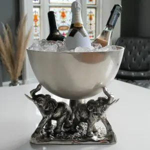 Elephant Design Metal Ice Bucket