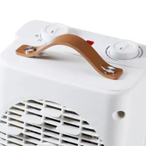 2000W White Oscillating Fan heater