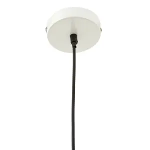 Interiors by Premier Brant White Metal Pendant Light