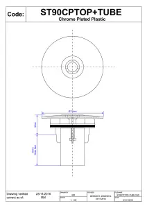 McAlpine ST90CPTOP+TUBE 80mm Water Seal Resealing Shower Trap with Multifit Outlet