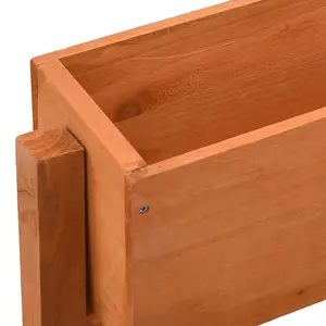 Berkfield Garden Folding Planter Orange 60x14x75 cm Solid Firwood