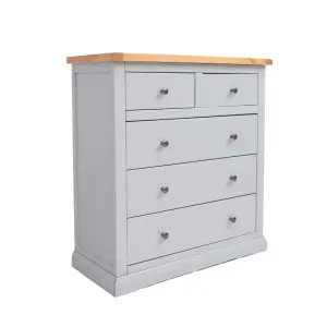 Loreo 5 Drawer Chest of Drawers Brass Knob