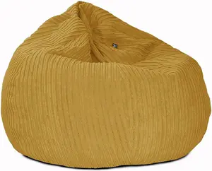 rucomfy Jumbo Cord Slouchbag Beanbag - Mustard