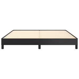 Berkfield Bed Frame Black 180x200 cm 6FT Super King Faux Leather