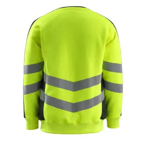 Mascot Safe Supreme Wigton Sweatshirt (Hi-Vis Yellow/Black)  (Medium)