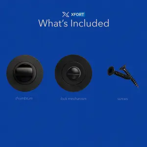 XFORT Matt Black Thumb Turn and Release Set