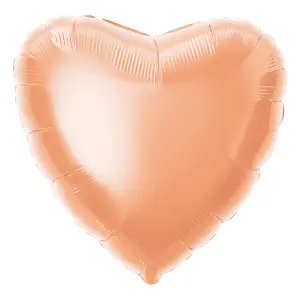 Unique Party 18 Inch Heart Shaped Foil Balloon Rose Gold (5 balloons)