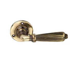 Regency Door Handle Aged Brass