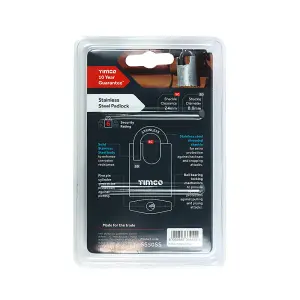 Timco - Stainless Steel Padlock (Size 50mm - 1 Each)