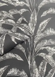 Muriva Black/White Floral 3D effect Patterned Wallpaper