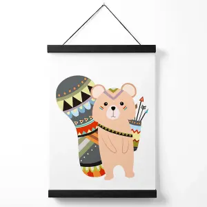 Brown Squirrel Tribal Animal Medium Poster with Black Hanger