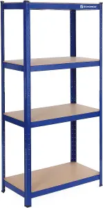 SONGMICS Boltless 4-Level Steel Shelving Unit, Storage Solution, Rack, for Garage and Shed, Blue