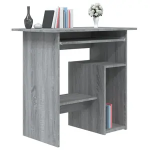 Desk Engineered Wood Grey Sonoma / Computer Desk