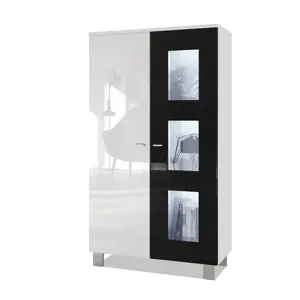 Display Cabinet Black/White / Without