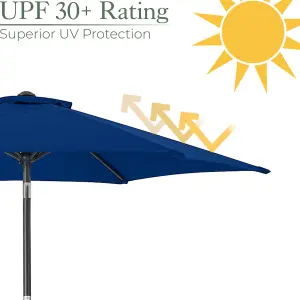 2.4m Crank and Tilt Parasol - Navy