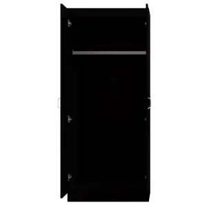 Wardrobe 2 Door Matt Black Finish