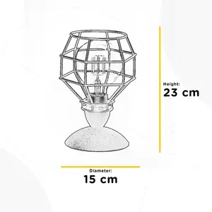 Luminosa Spider Wire Shade Table Lamp, Black