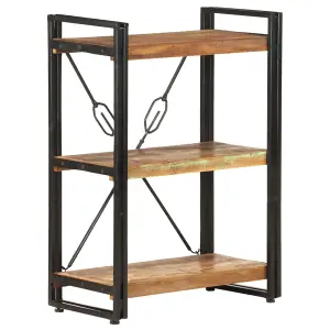 Berkfield 3-Tier Bookcase 60x30x80 cm Solid Reclaimed Wood