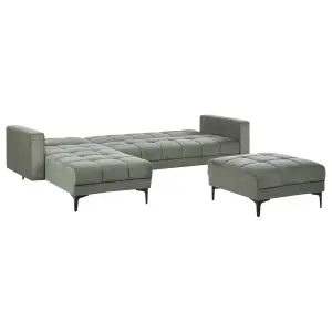 Right-Hand Corner Sofa with Ottoman ALNES Dark Green Right Hand