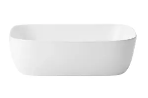 Bathroom Countertop Basin Oval Sit On Sink 455mm 45.5cm White Ceramic Hapi