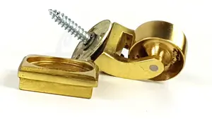 1x BRASS CASTOR & SQUARE25mm SCREW IN CASTOR  FURNITURE BEDS SOFAS CHAIRS STOOLS