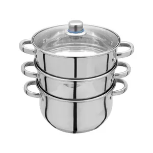 Buckingham Premium  Induction Stainless Steel Three Tier Steamer Set  24 cm