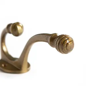 Hammer & Tongs - Ball End Hat & Coat Hook - W35mm x H135mm - Brass