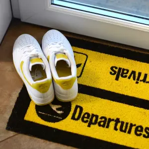 Arrivals And Departures Airport Novelty Doormat Unique Coir Front Doormats