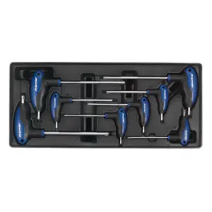 Sealey T-Handle TRX-Star Key Set With Tool Tray 8 Pieces Blue/Black TBT05