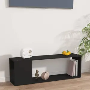 vidaXL TV Cabinet Black 100x24x32 cm Engineered Wood