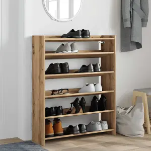 Berkfield Shoe Rack Artisan Oak 80x25x100 cm Engineered Wood