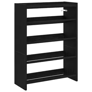 Berkfield Shoe Rack Black 80x25x61.5 cm Engineered Wood