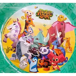 Animal Jam Tinimal Tjam Characters Party Plates (Pack of 8) Multicoloured (One Size)