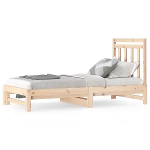 Berkfield Pull-out Day Bed 2x(90x190) cm Solid Wood Pine