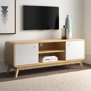 Justine TV Stand for TVs up to 60" Oak/White