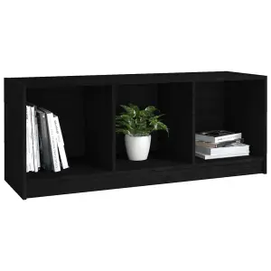 Berkfield TV Cabinet Black 104x33x41 cm Solid Pinewood