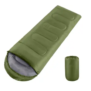 Yaheetech Green Adult Envelope Sleeping Bag Single Person for 3 Seasons