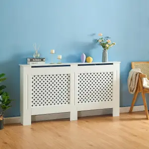 Large White Radiator Cover 820mm(H) 1520mm(W) 190mm(D)