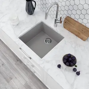 Astini Scuti 1.0 Medium Bowl Grey SMC Synthetic Inset/Undermount Kitchen Sink