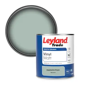 Leyland Trade Vinyl Matt Walls & Ceilings Emulsion Paint Aquamarine Dream (PPG1135-4) 1L