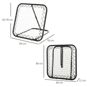 HOMCOM Angle Adjustable Rebounder Net Goal Training Set Football, Baseball