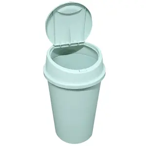 Sage Green 45 Litre Touch Top Bin Ideal Kitchen Bin for Home Garden Office School Bathroom with Touch Top Bin